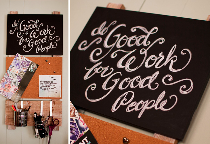 "Do Good Work for Good People" —Corinne Karl Design