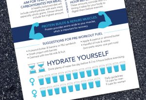 running nutrition infographic, workout, Riverview Medical Center, Little Silver 5k